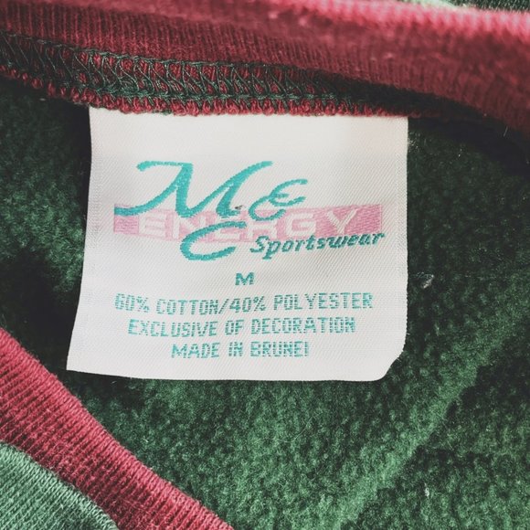 Vtg 80’s MC Energy Sportswear Women’s Ugly Christmas Green Sweatshirt  Size Med - Picture 7 of 11